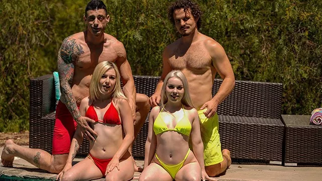 Sis Swap - Pretty Young Sluts Having Fun Getting Wet in the Shower And Asking Their Big Brothers To Join Them